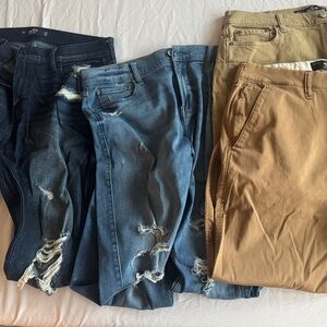 Hollister Men's Athletic Skinny Jeans & Chinos Set 33x32